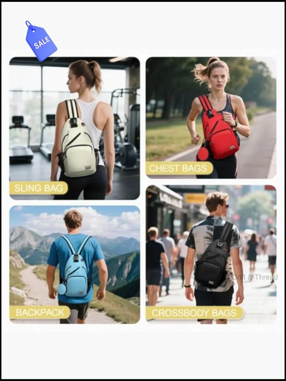 Convertible Sling Crossbody Mini Backpack with Tablet Pocket Headphone Jack